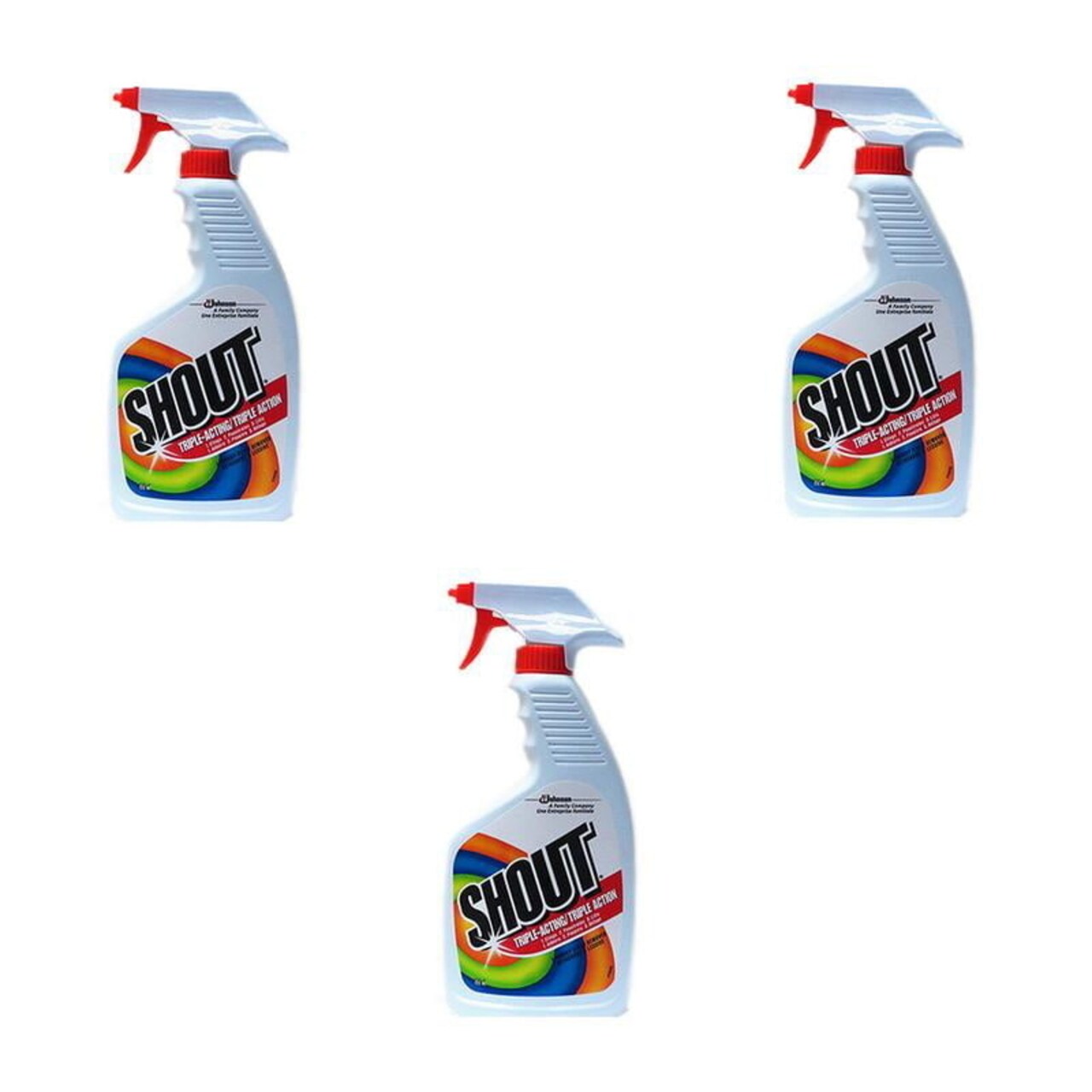 Shout Triple-Acting Laundry Stain Remover (650ml) (Pack of 3)